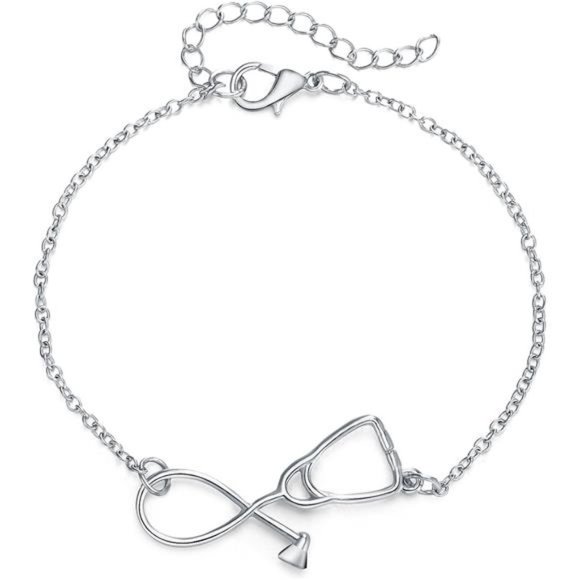 Stethoscope Bracelet, Gift for Nurses, Physician Assistants, Doctors Jewelry - Picture 1 of 7
